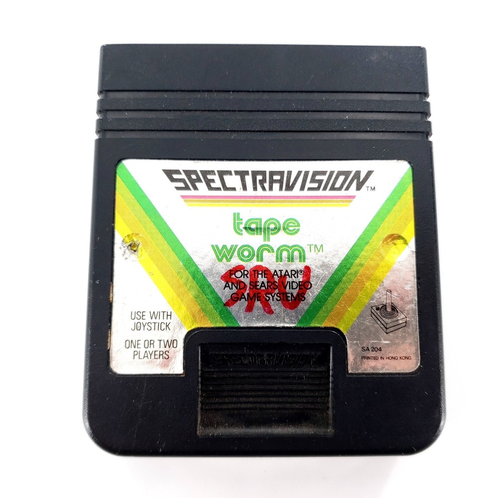 Tape Worm (Atari 2600, 1982) Spectravision Cartridge Only Tested & Works